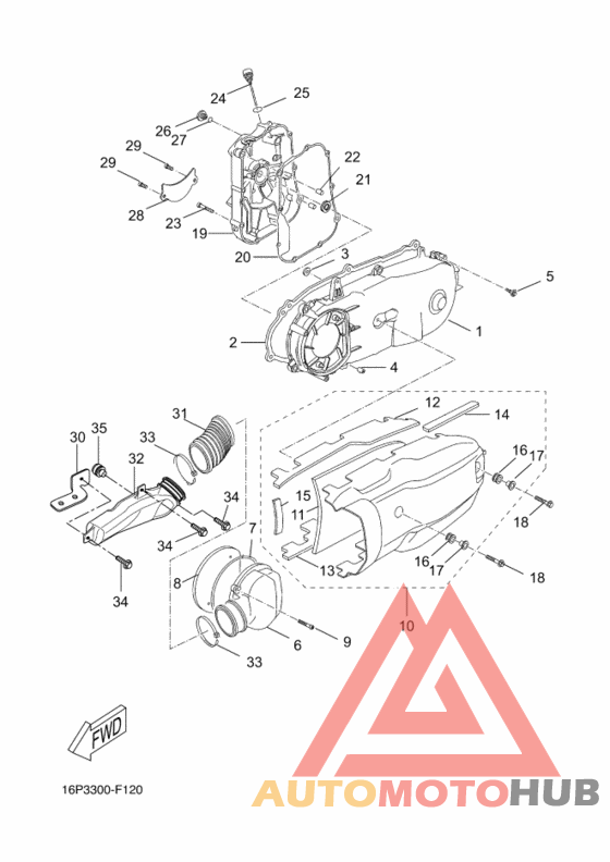 Crankcase cover ass`y  (v