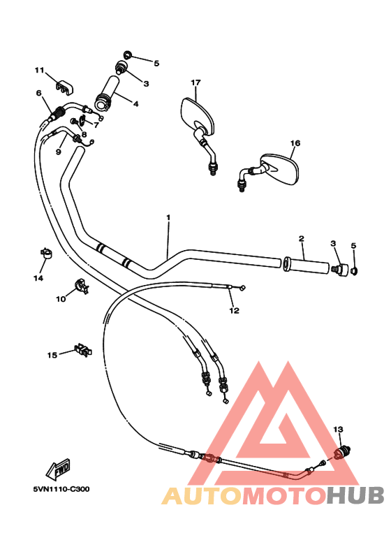 Steering handle & cable