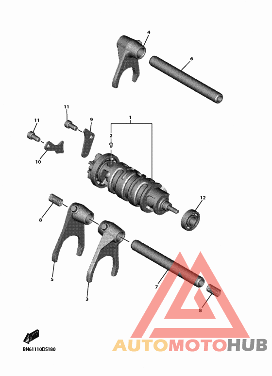Shift cam & fork