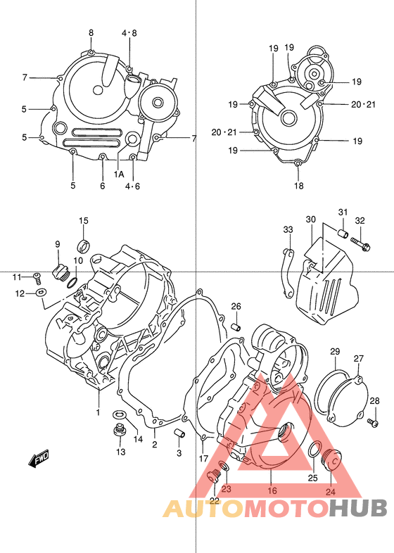 Crankcase cover ass`y  (v