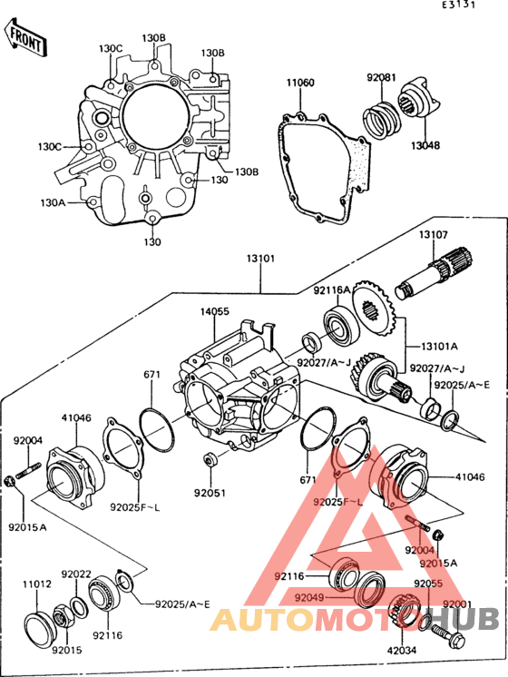 Front bevel gear(1/2)