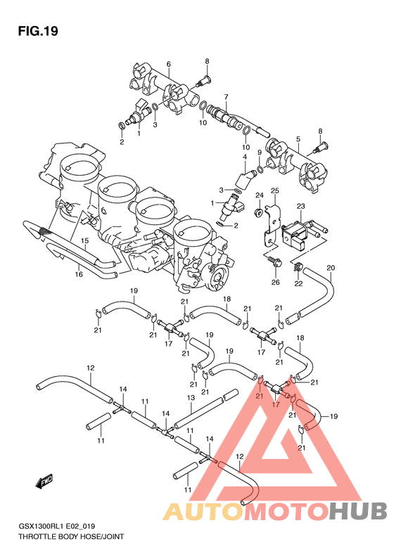 Throttle body hose/joint