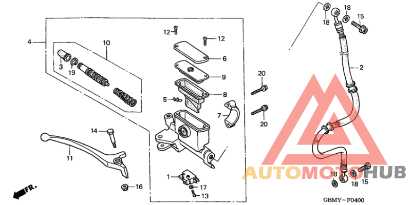 Fr. brake master cylinder