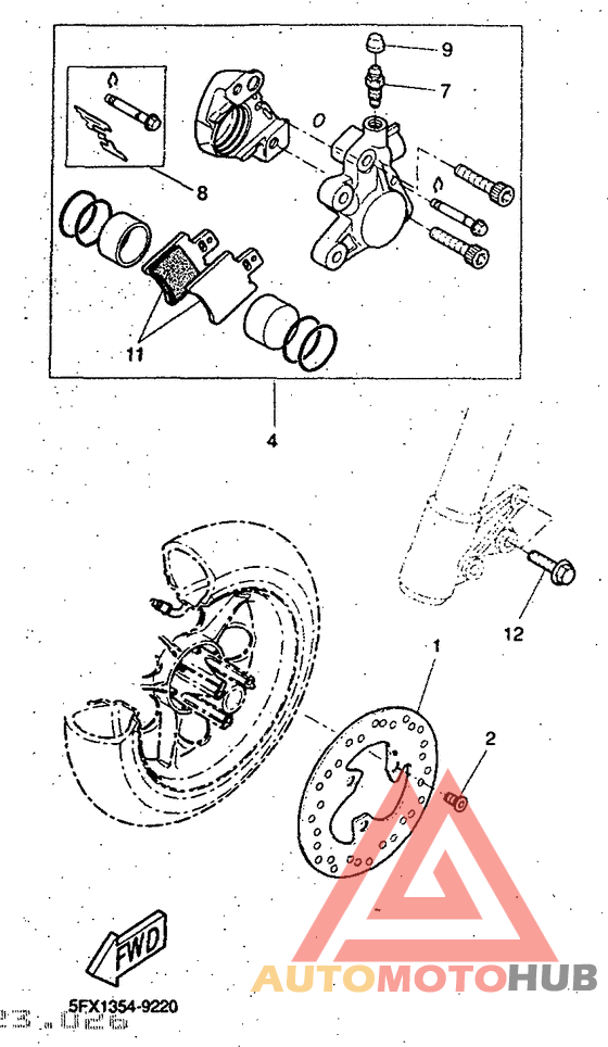 Front brake. caliper