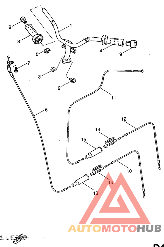 Steering handle. cable