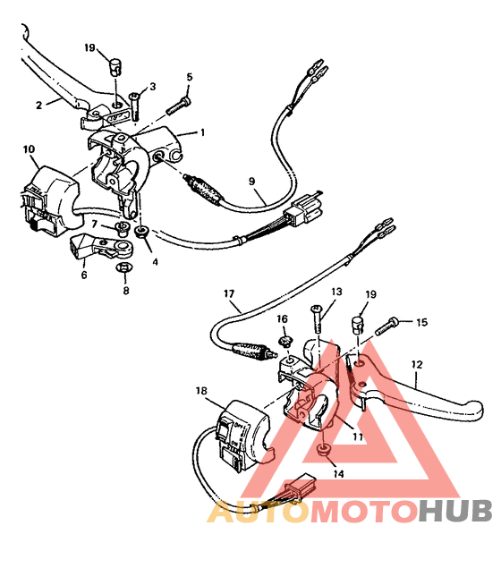 Handle switch. lever