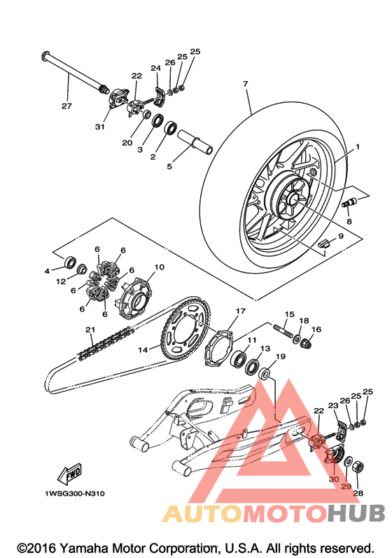 Переднее колесо