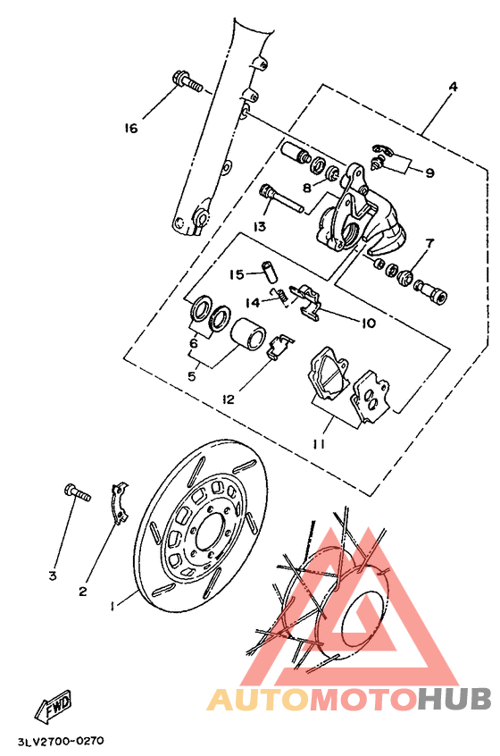Front brake. caliper