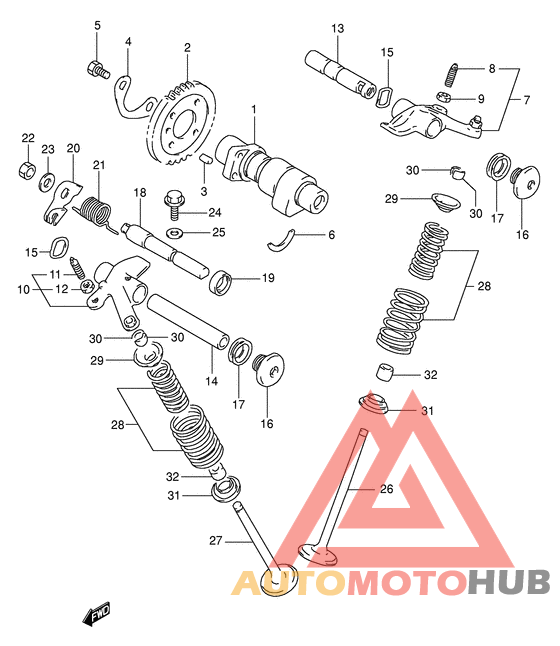 Распределительный вал-клапаны