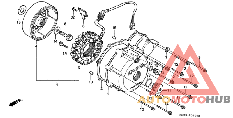 Left crankcase cover/ generator