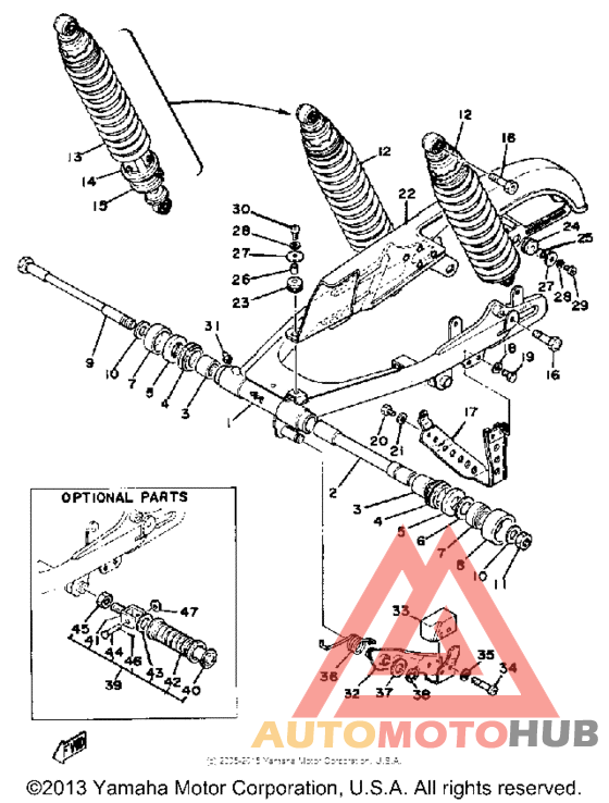 Swing arm - rear shocks