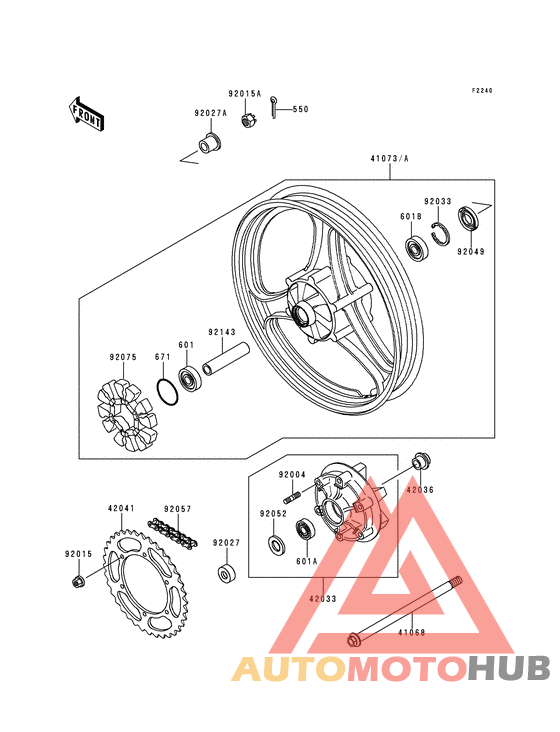 Заднее колесо/цепь