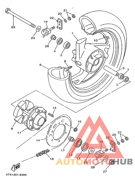 Переднее колесо