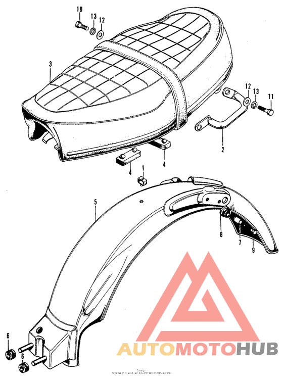 Seat + rear fender