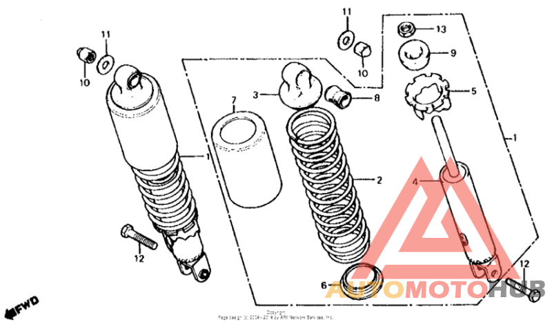 Cb650c rear shock absorber 80-81