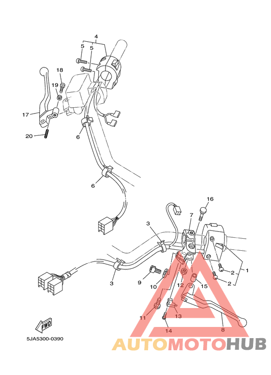 Handle switch. lever