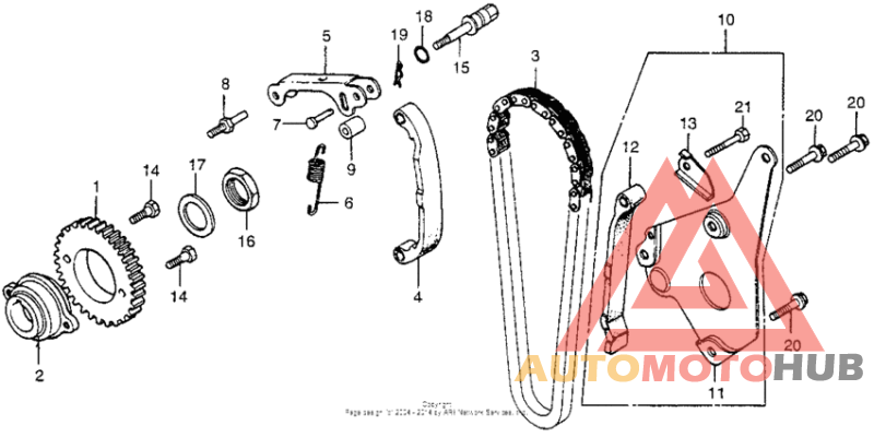 Cam chain + tensioner