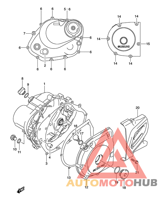 Crankcase cover ass`y  (v