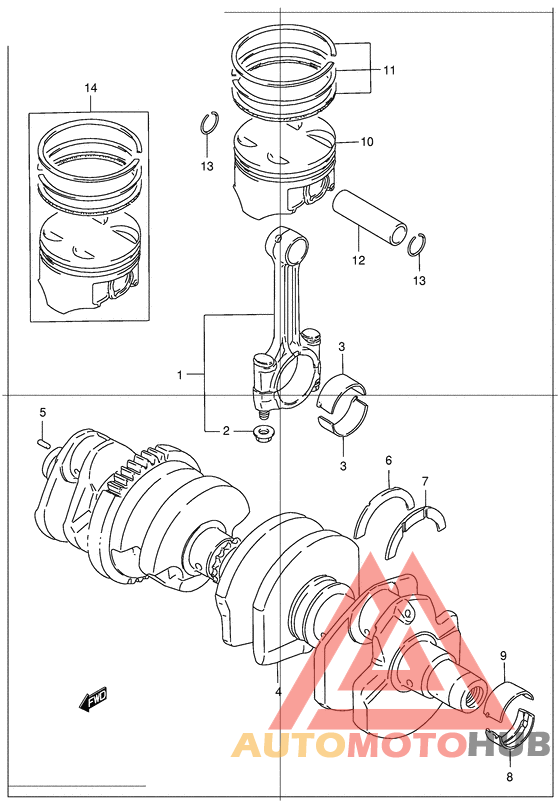 Вал коленчатый