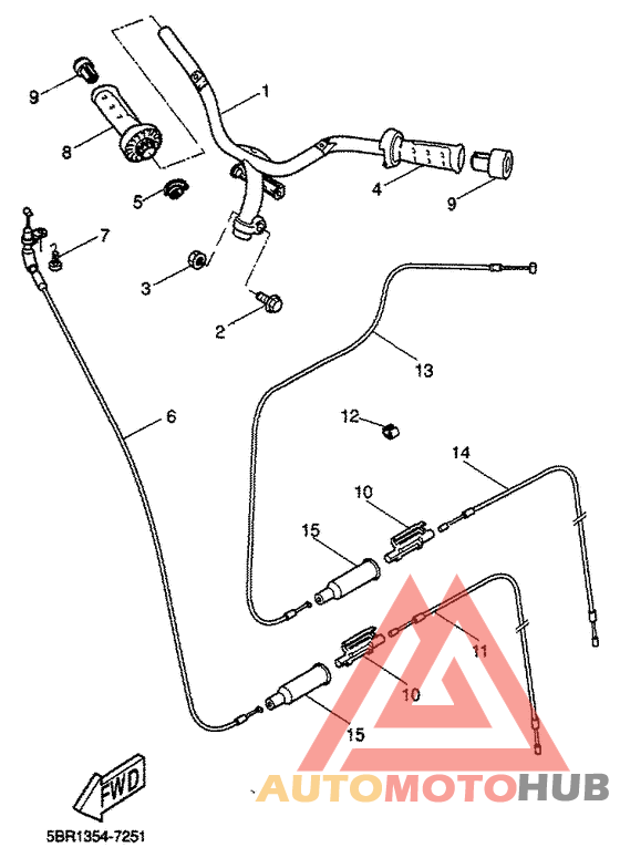 Steering handle. cable