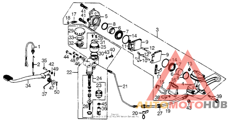 Rear master cylinder + caliper