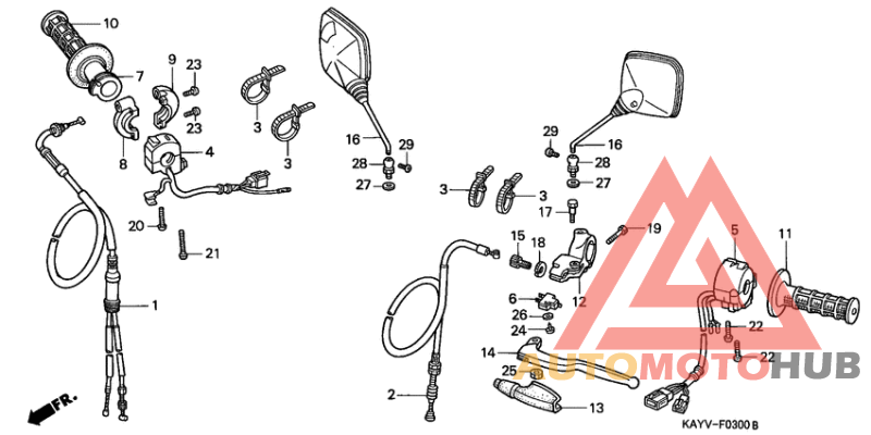 Handle lever/switch/cable