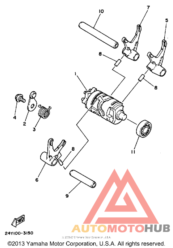 Shift cam-fork