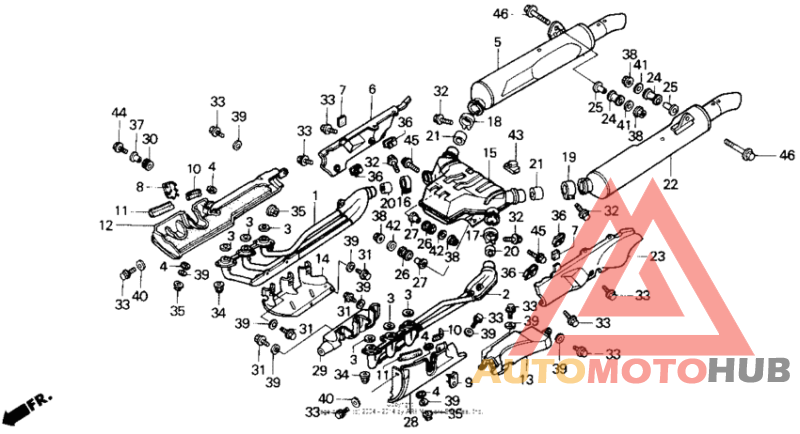 Exhaust muffler except se