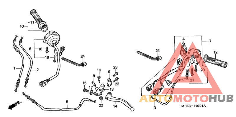 Handle lever/switch/ cable