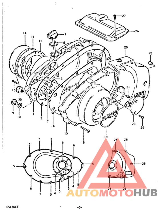 Crankcase cover ass`y  (v