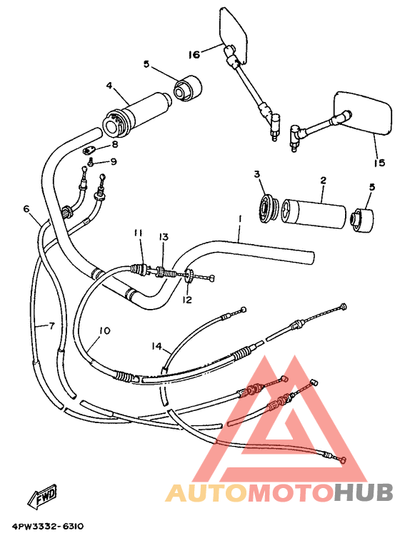 Steering handle. cable