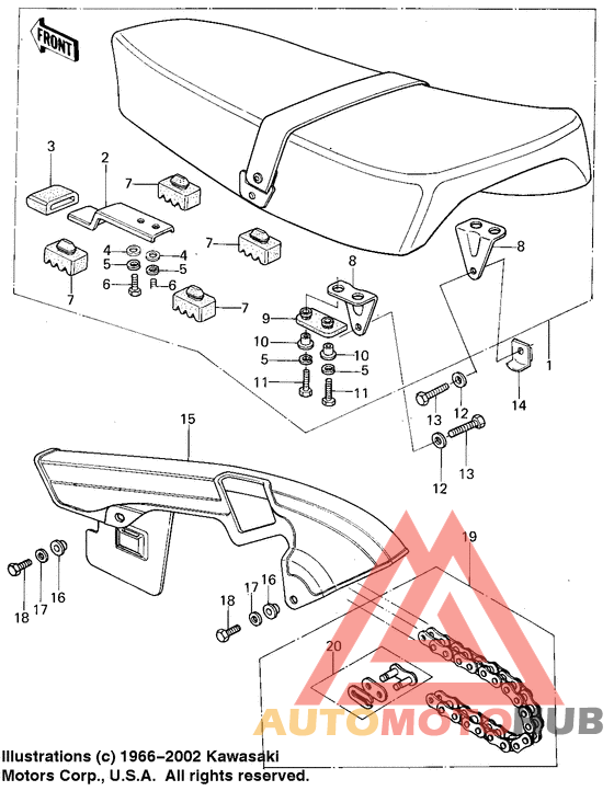 Seat/chain cover/chain