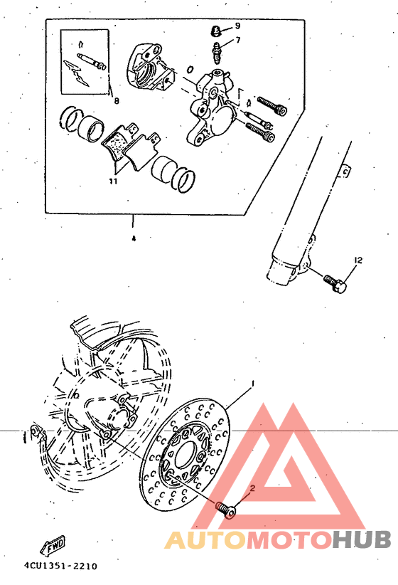 Front brake. caliper