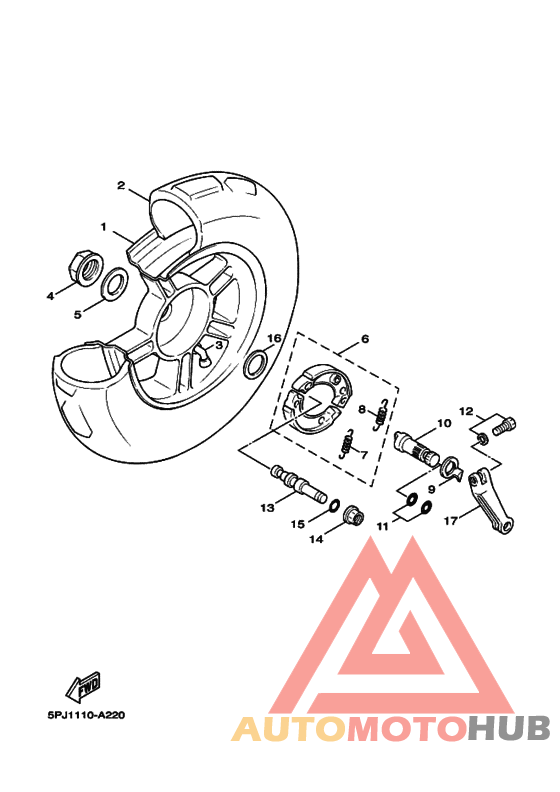 Rear wheel complete assy