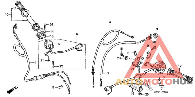 Handle lever/switch/cable