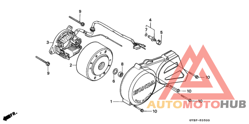 Left crankcase cover generator