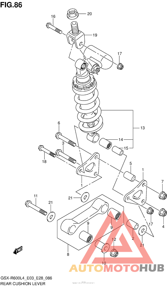 Rear Cushion Lever (Gsx-R600L4 E33)