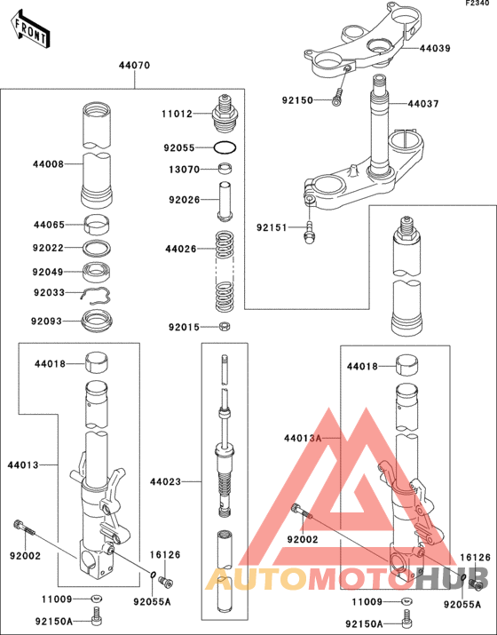 Front fork(zx900-b1/b2)