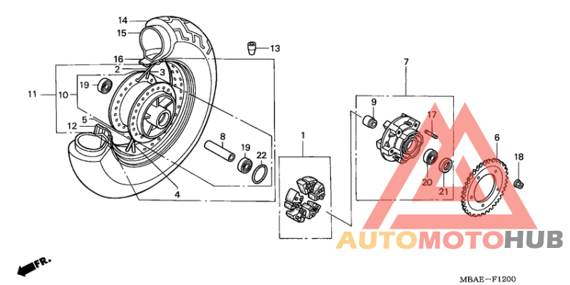 Rear wheel complete assy