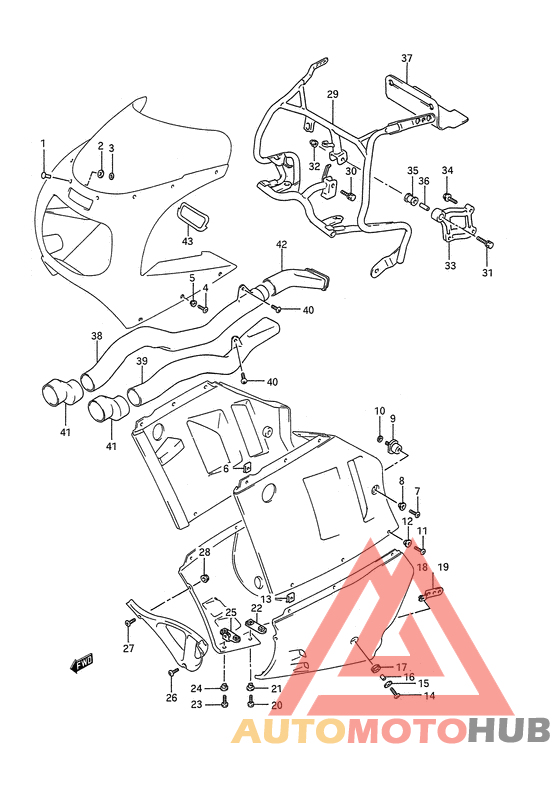Cowling fitting set