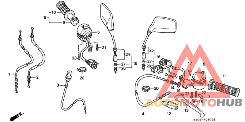 Handle lever/switch/cable