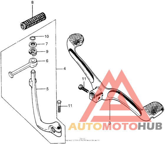 Change pedal + kick starter arm