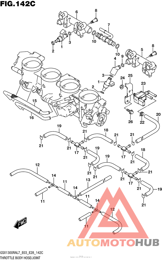 Throttle Body Hose/joint (Gsx1300Ral7 E33)
