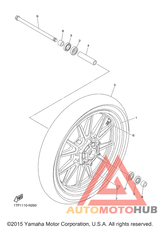 Переднее колесо