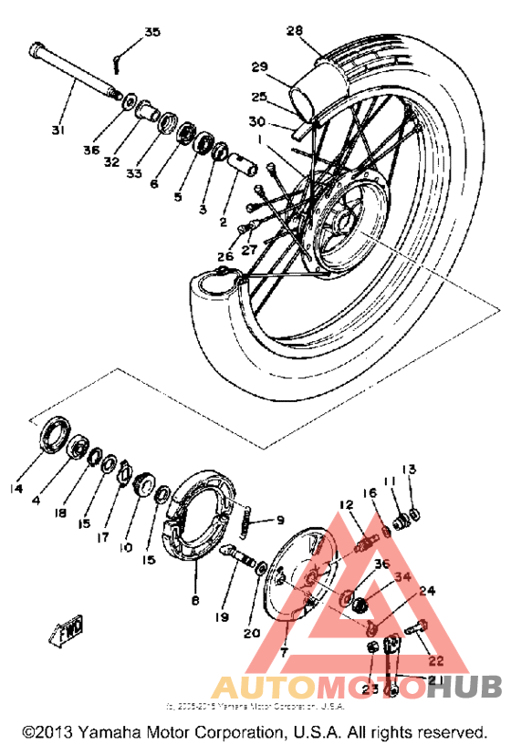Переднее колесо