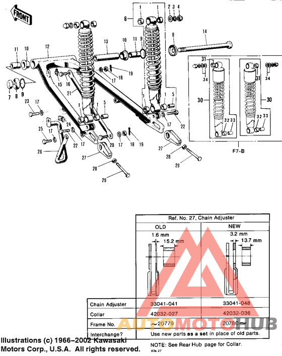 Swing arm/shock absorbers