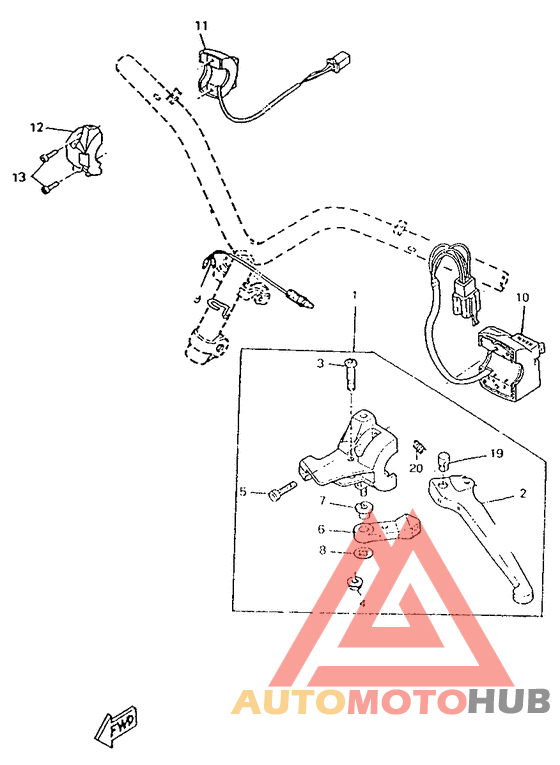 Handle switch. lever