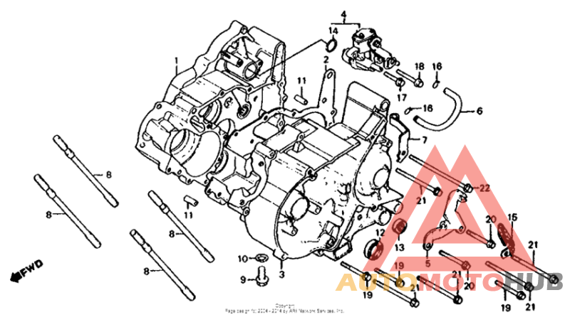 Crankcase + oil pump