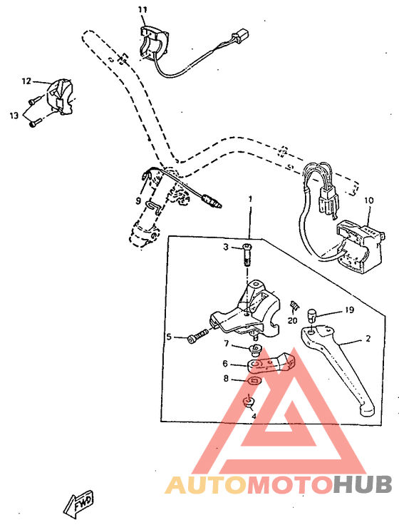 Handle switch. lever