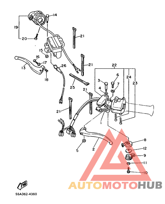 Handle switch. lever